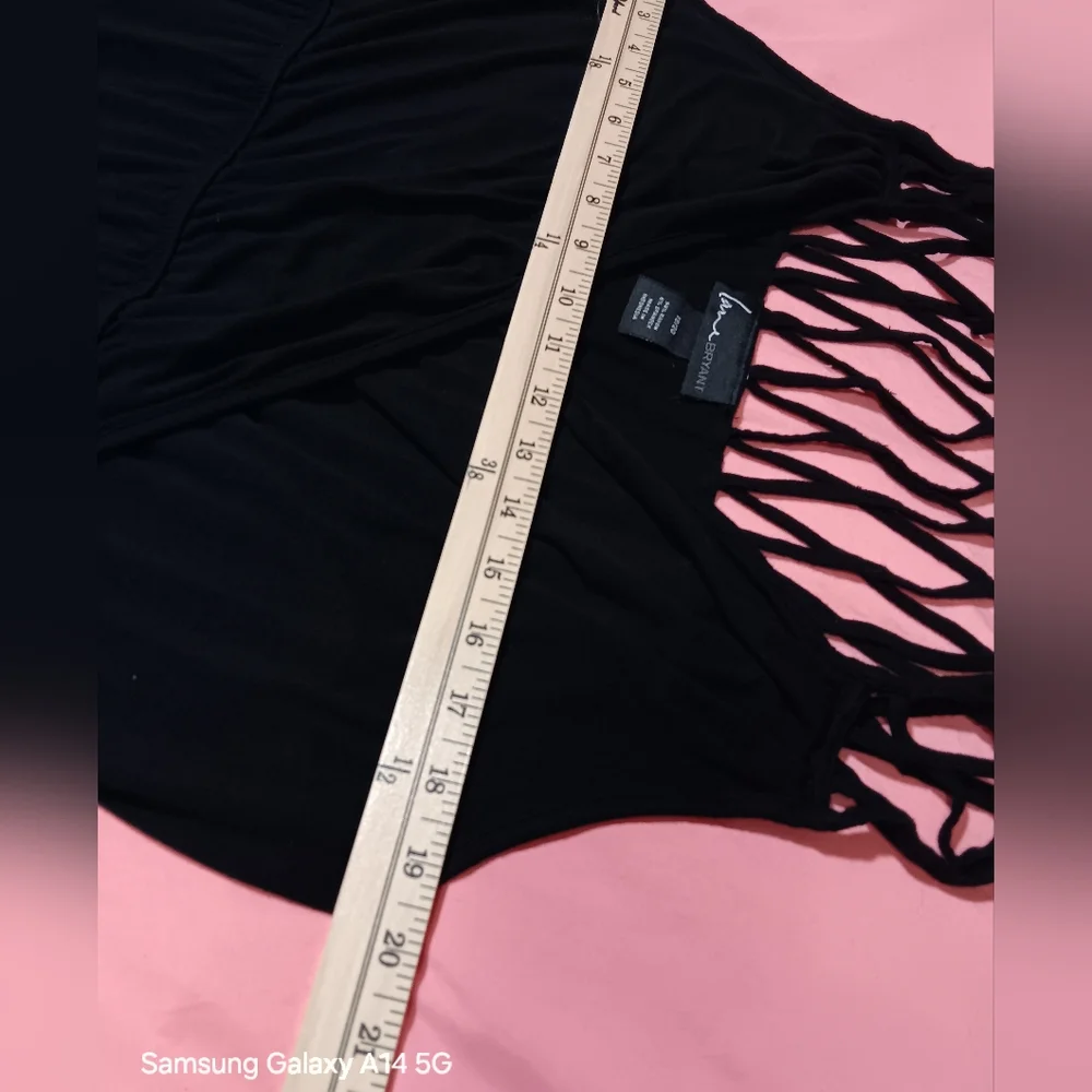 Lane Bryant Slinky Sexy Black Maxi Dress Sz 18/20 - Picture 6 of 9